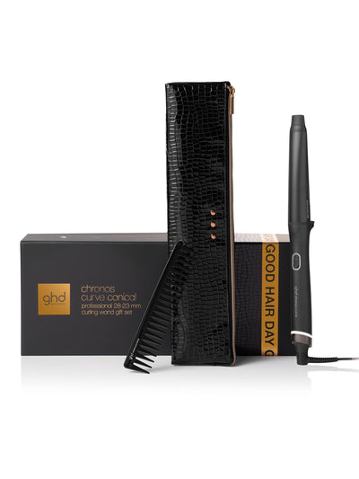 Next ghd Curve Chronos Conical Wand Gift Set with Detangling Comb and Bag- Buy online at McGrocer