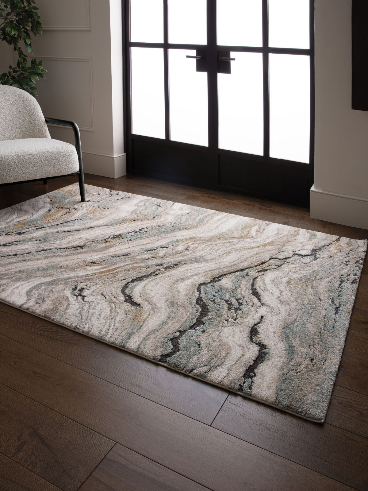 Asiatic Rugs Blue Mirage wave rug - British product