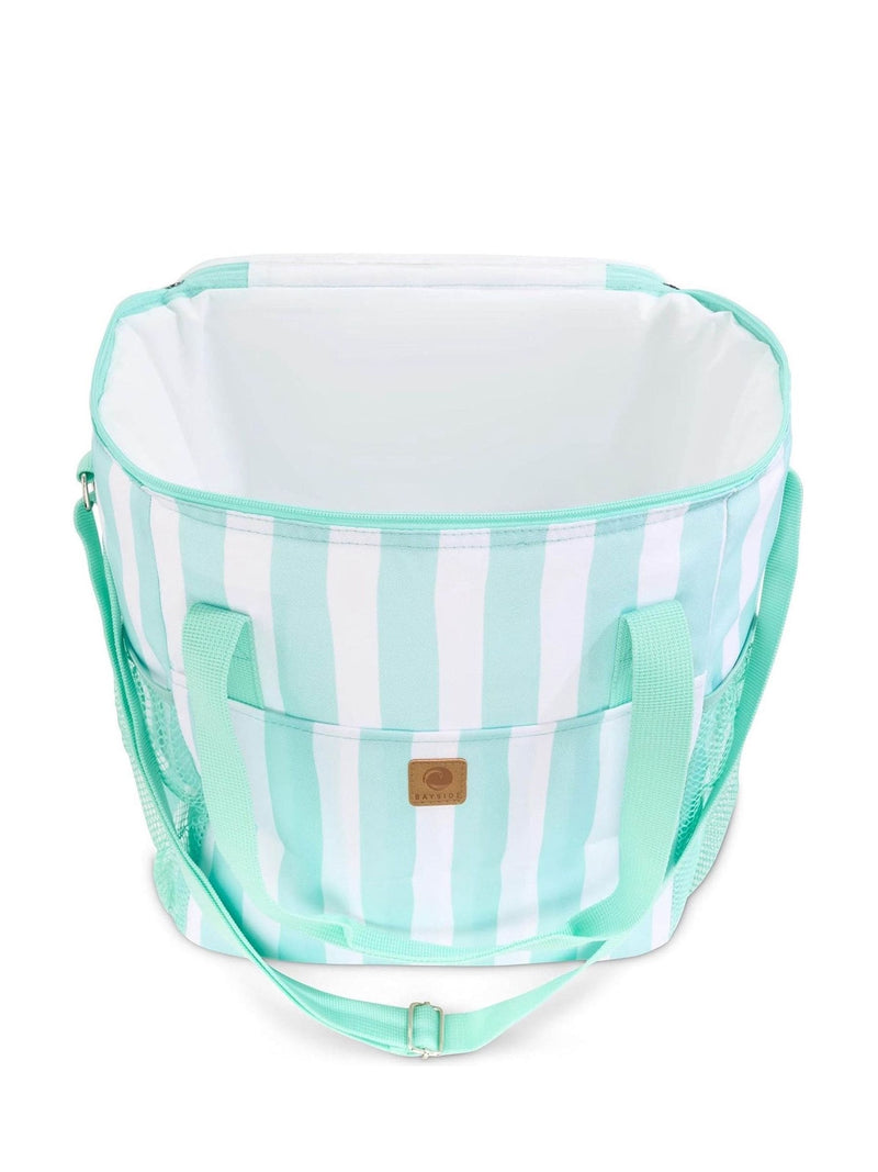 Bayside Mint Whitesands Stripe Tote Cool Bag 14L - British product