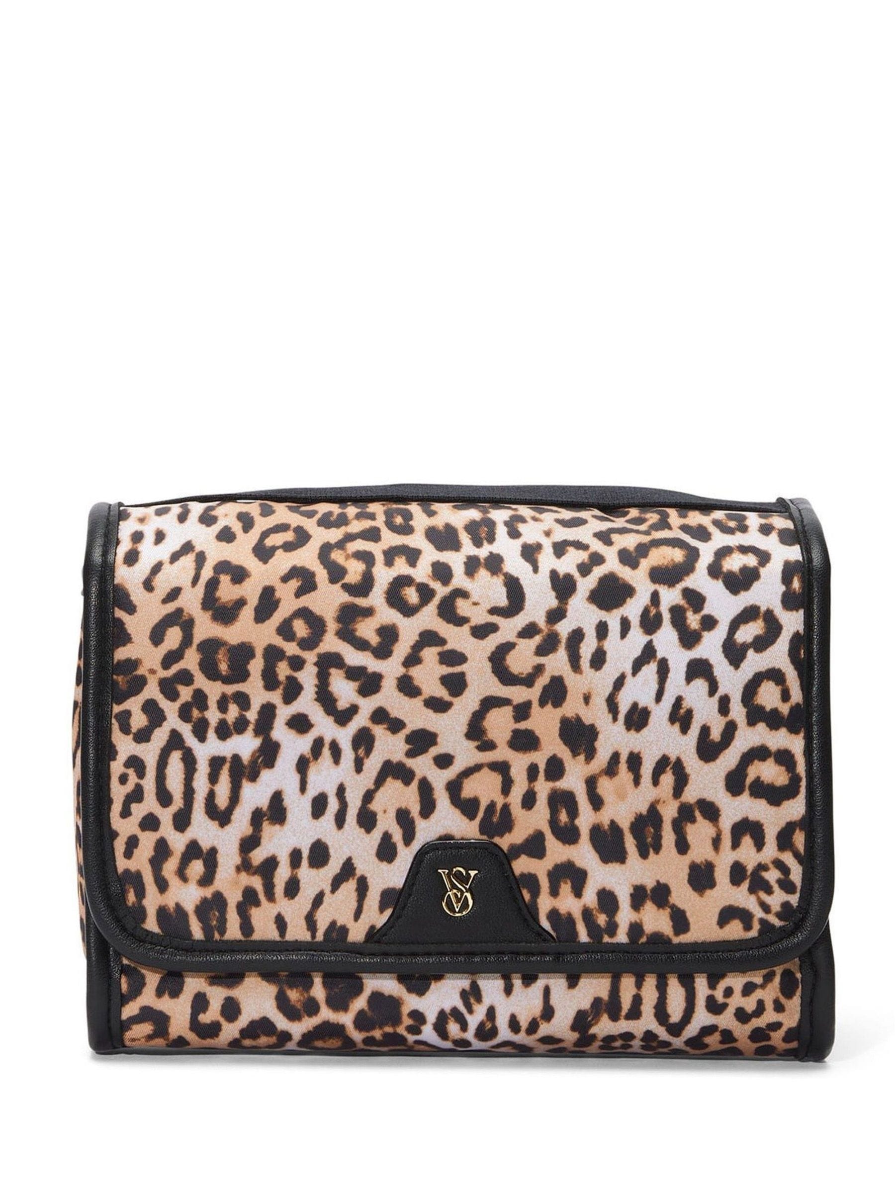Victoria's Secret leopard brown Jetsetter hanging makeup bag (British brand)