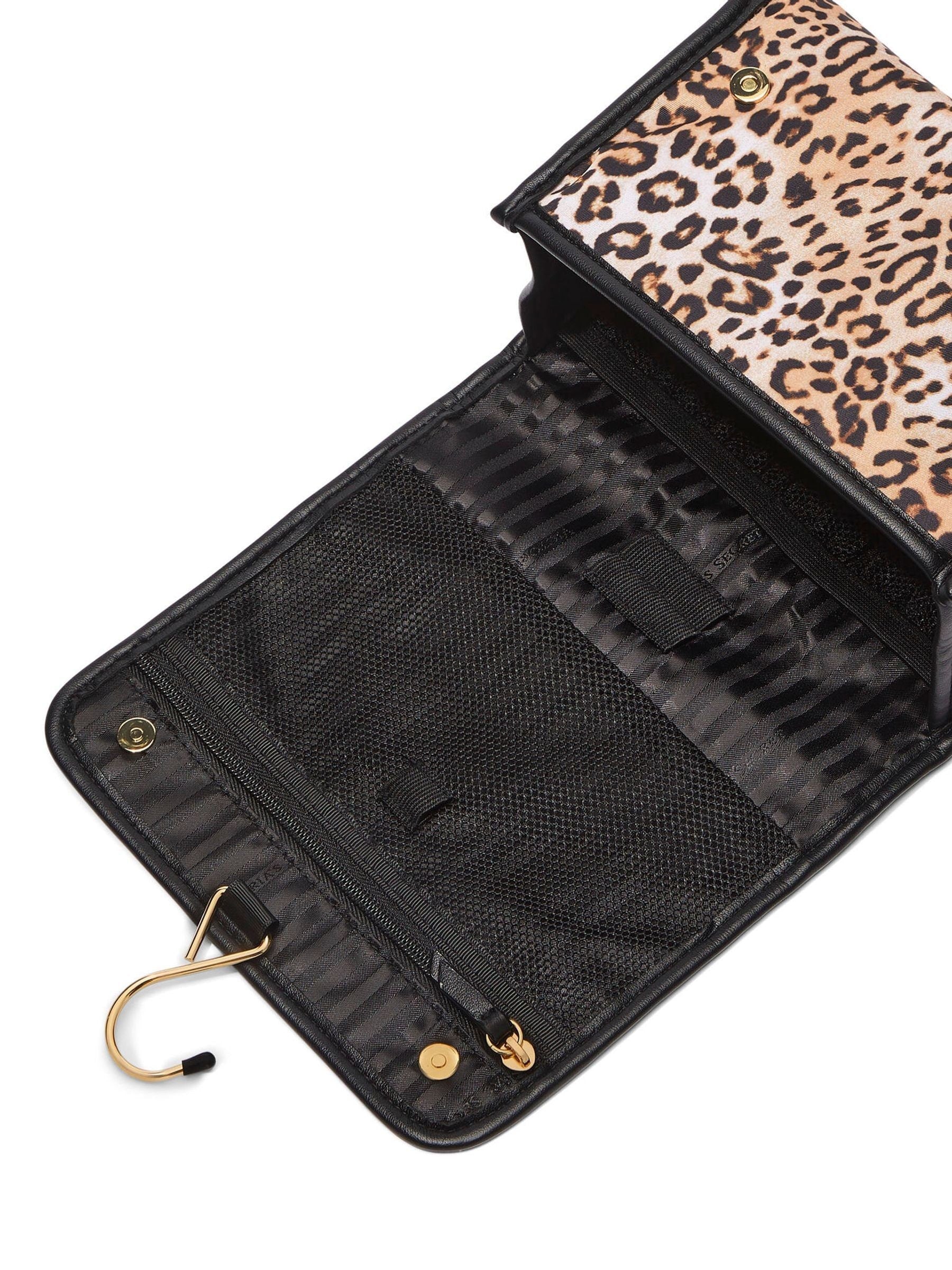 Victoria's Secret leopard brown Jetsetter hanging makeup bag (British brand)
