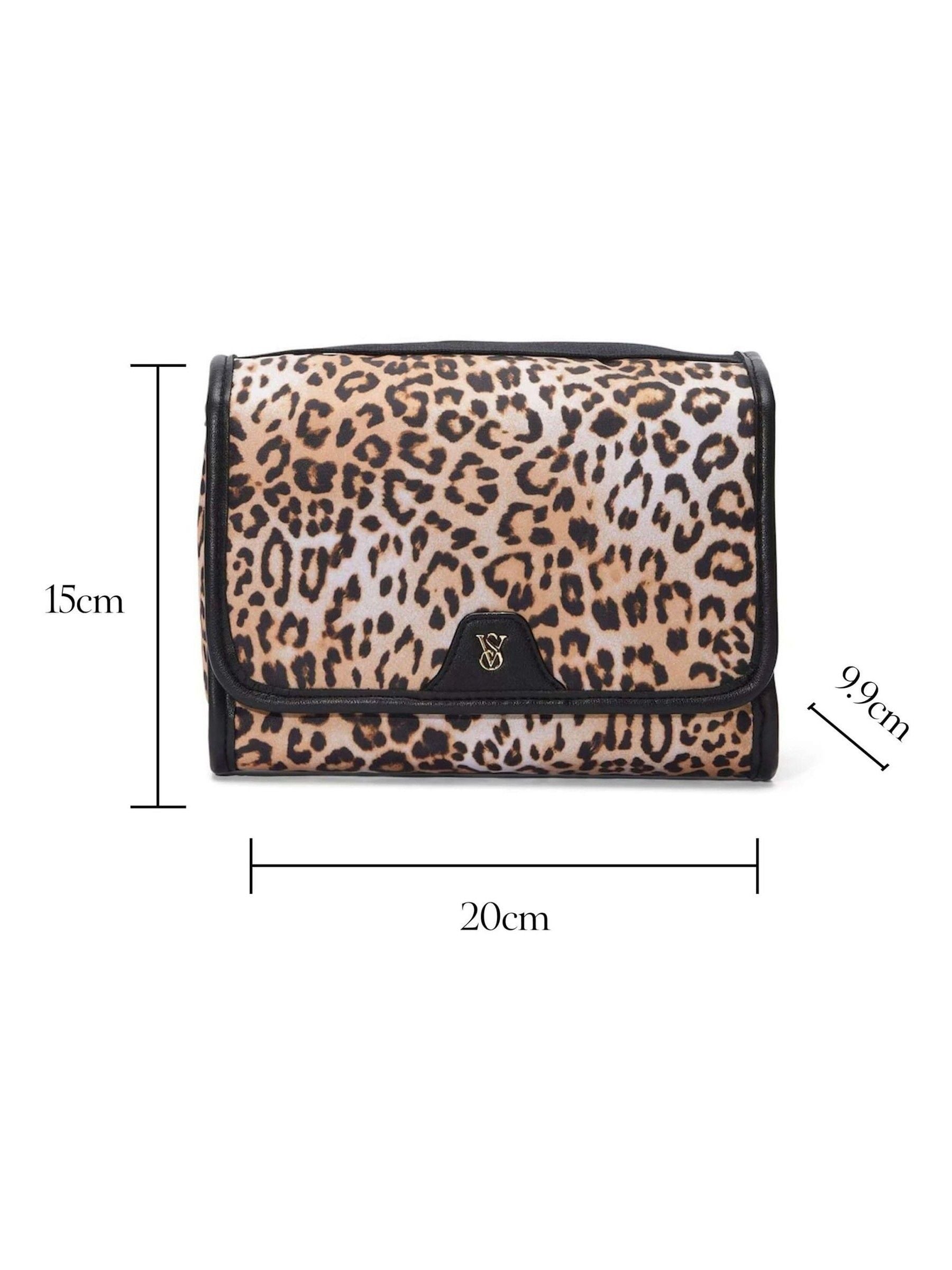 Victoria's Secret leopard brown Jetsetter hanging makeup bag (British brand)