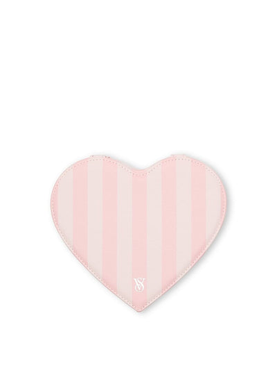 Heart-Shaped Jewellery Box with Four Ring Slots and Two Storage Compartments