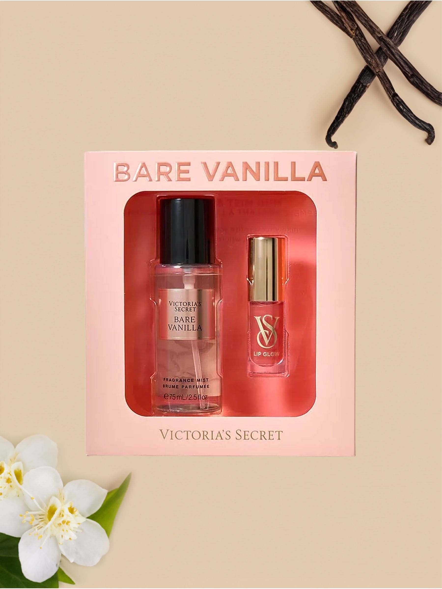 Victoria's Secret Bare Vanilla gift set with mist and lip oil (British brand)