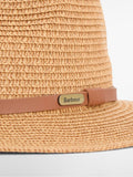 Barbour brown Evelyn braid trilby hat, imported from the UK