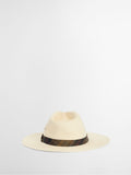Barbour cream Kirkstone summer fedora with tartan bands, UK version