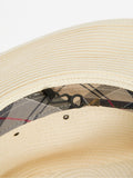 Barbour cream Kirkstone summer fedora with tartan bands, UK version