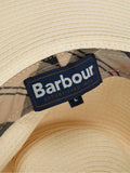 Barbour cream Kirkstone summer fedora with tartan bands, UK version