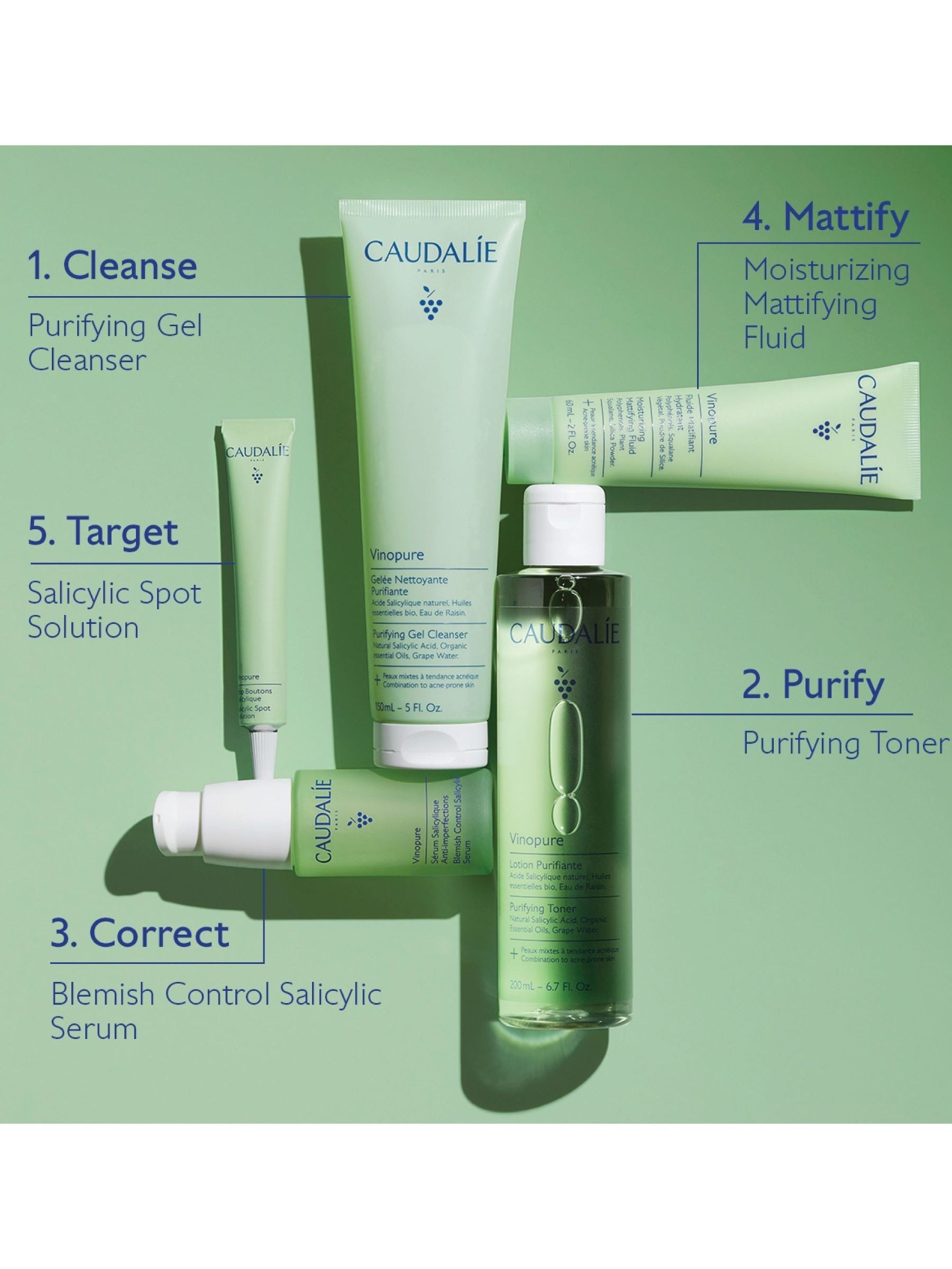 Caudalie Vinopure Purifying Toner 200ml - British product