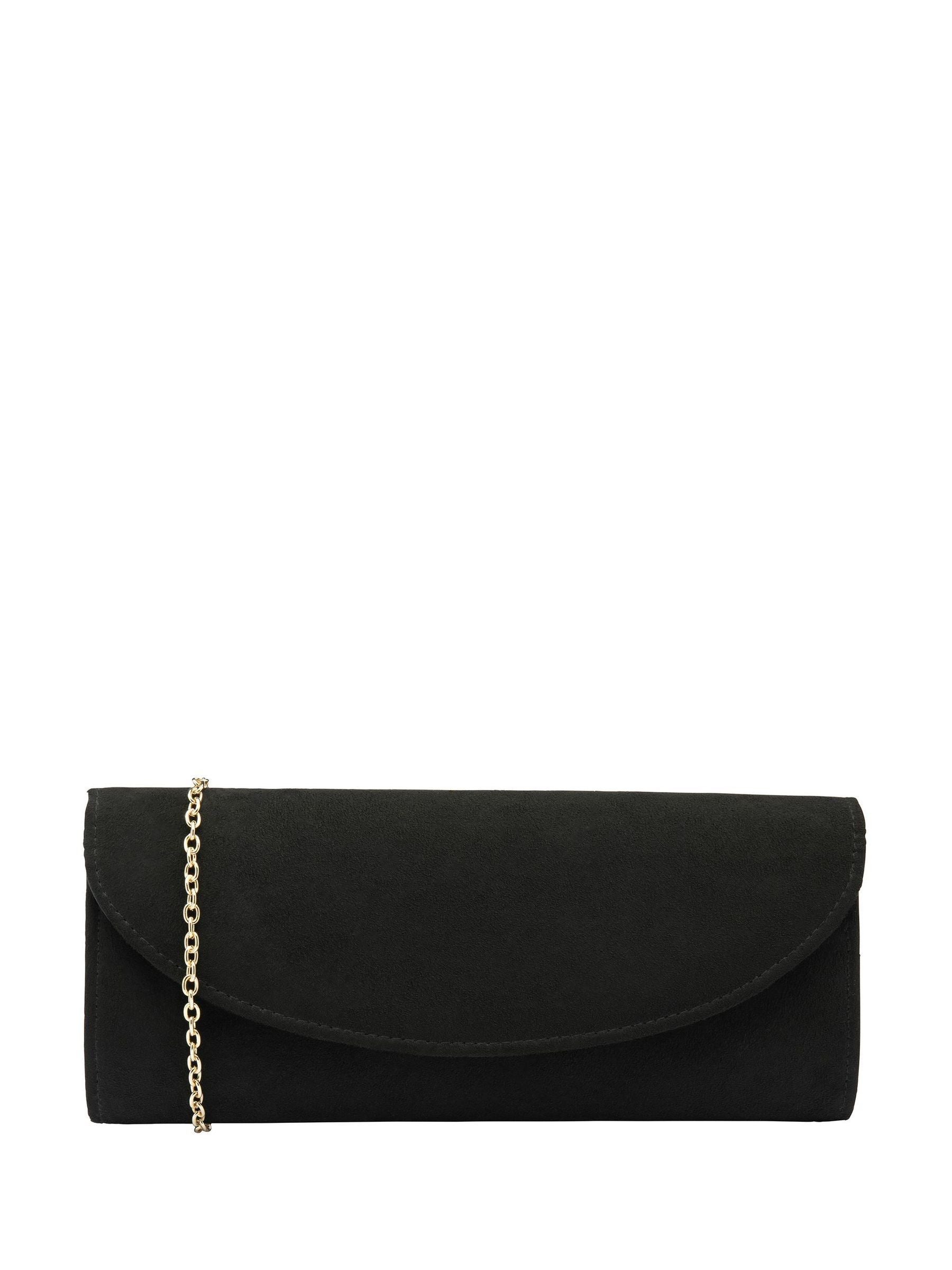Lotus Silver Clutch Bag with Chain