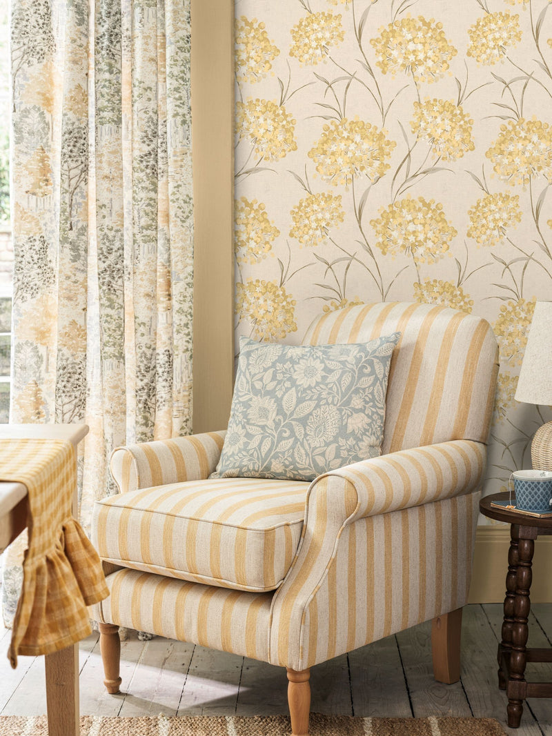 Laura Ashley Ochre Giselle wallpaper 10m - British product