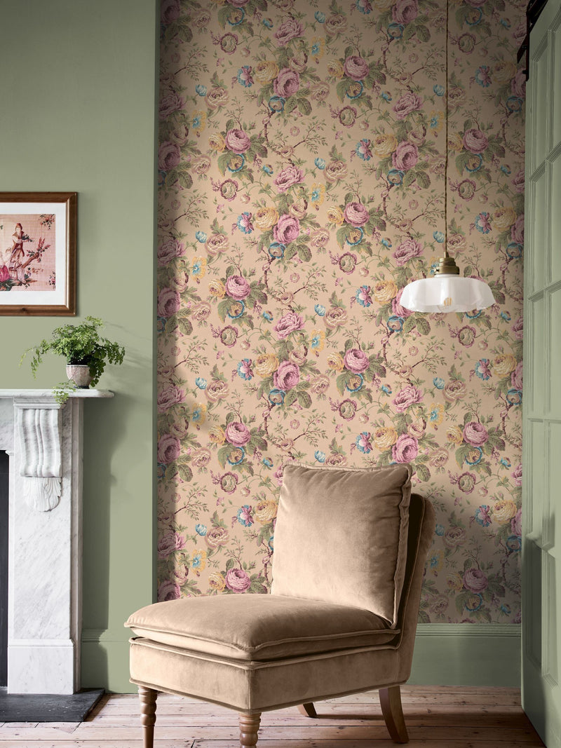 Laura Ashley Uffington Roses Plaster Pink wallpaper 10m x 52cm (British brand)