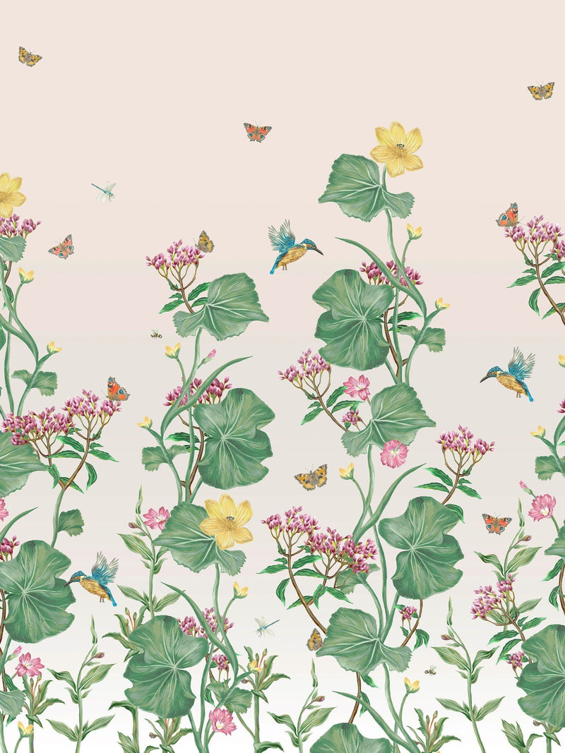 Laura Ashley green multi Llanelli fixed size 3M mural - British product