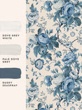 Laura Ashley Dark Seapsray Uffington Roses 10M Wallpaper