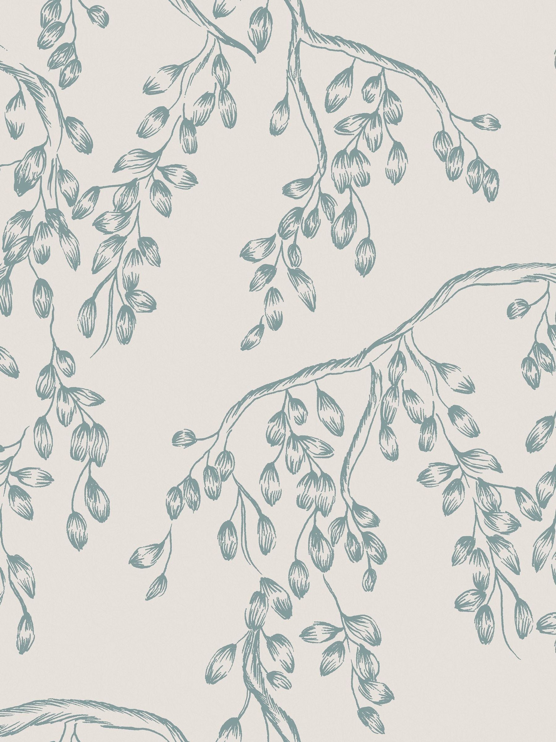 Laura Ashley Newport Blue Rainham Willow 10M Wallpaper
