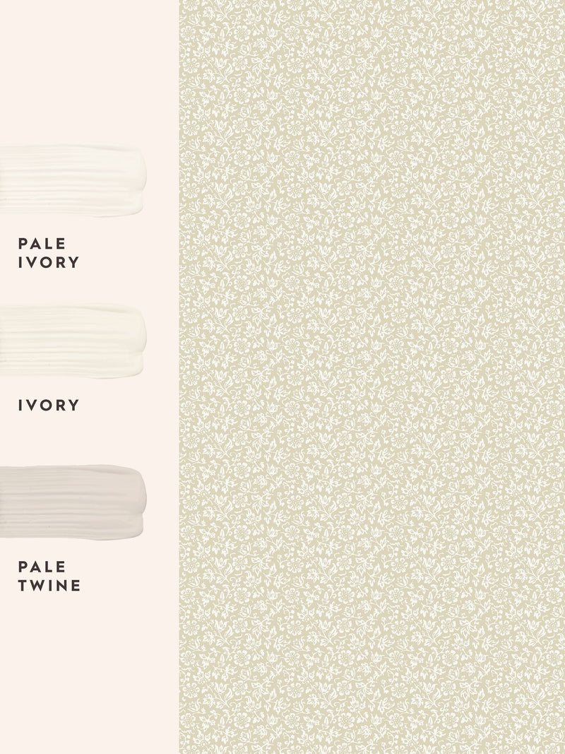 Laura Ashley Twine Natural Sweet Alyssum 10M Wallpaper