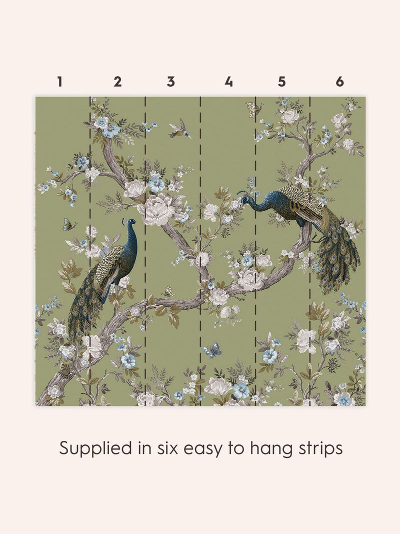 Laura Ashley Hedgerow Belvedere mural sample A4, UK version