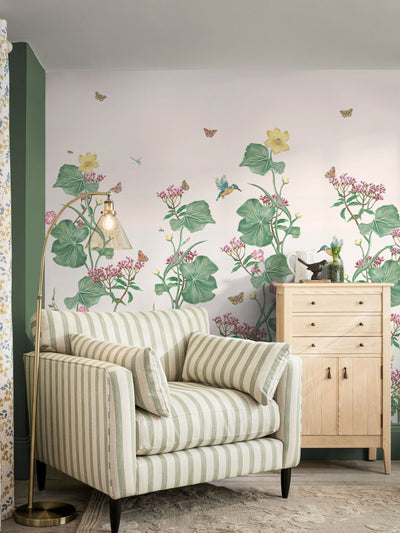 Next Laura Ashley Green Multi Llanelli Wallpaper Sample A4- Buy online at McGrocer