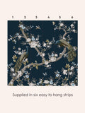 Laura Ashley White  Midnight Belvedere A4 Mural Sample