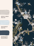 Laura Ashley White  Midnight Belvedere A4 Mural Sample