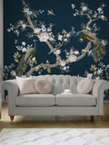 Laura Ashley White  Midnight Belvedere A4 Mural Sample