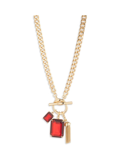 Next Collier pendentif en cristal doré 17 pouces avec fermoir mousqueton- Acheter en ligne chez McGrocer