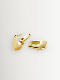 Missoma gold tone Arco small hoop earrings, imported from the UK