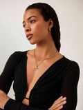 Missoma gold tone ridge T-bar chain necklace, British brand