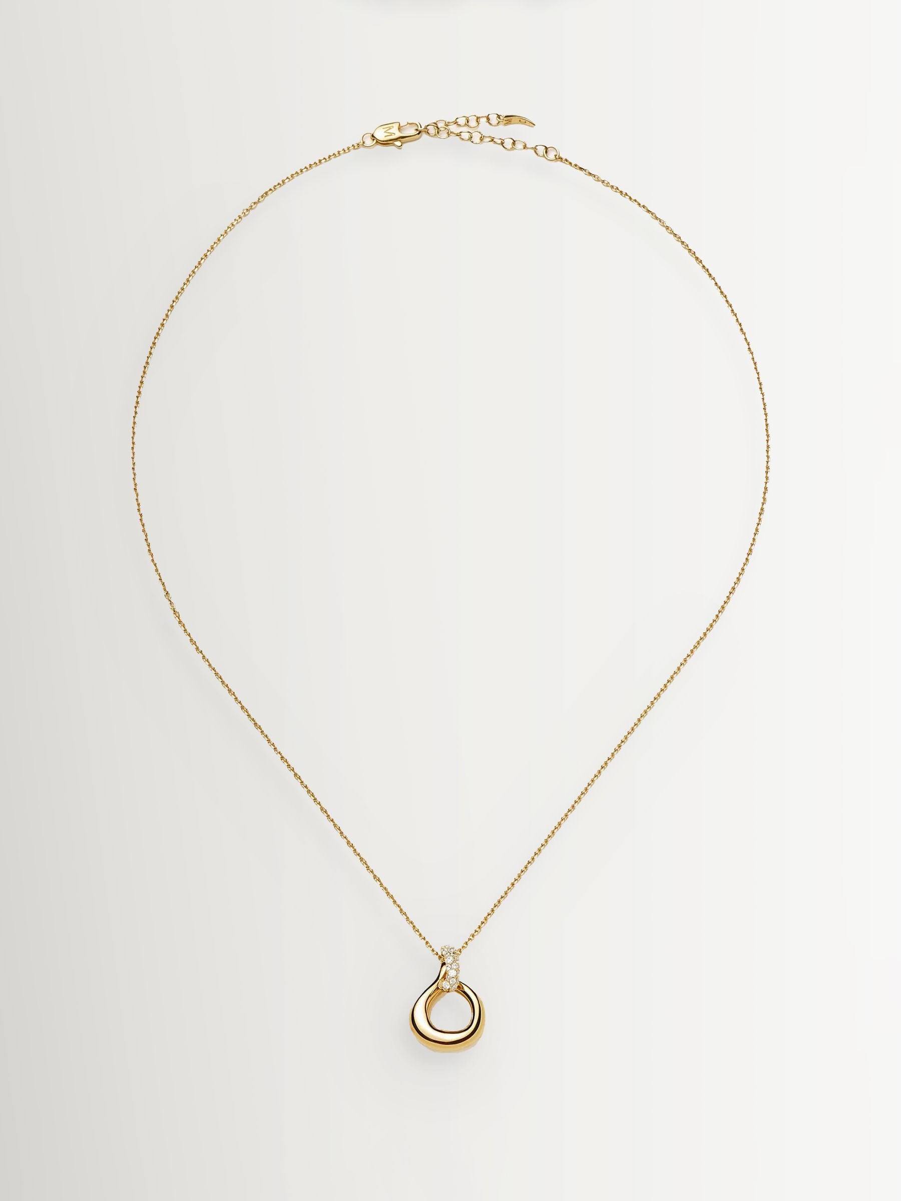 Missoma gold tone twisted pendant necklace - British product
