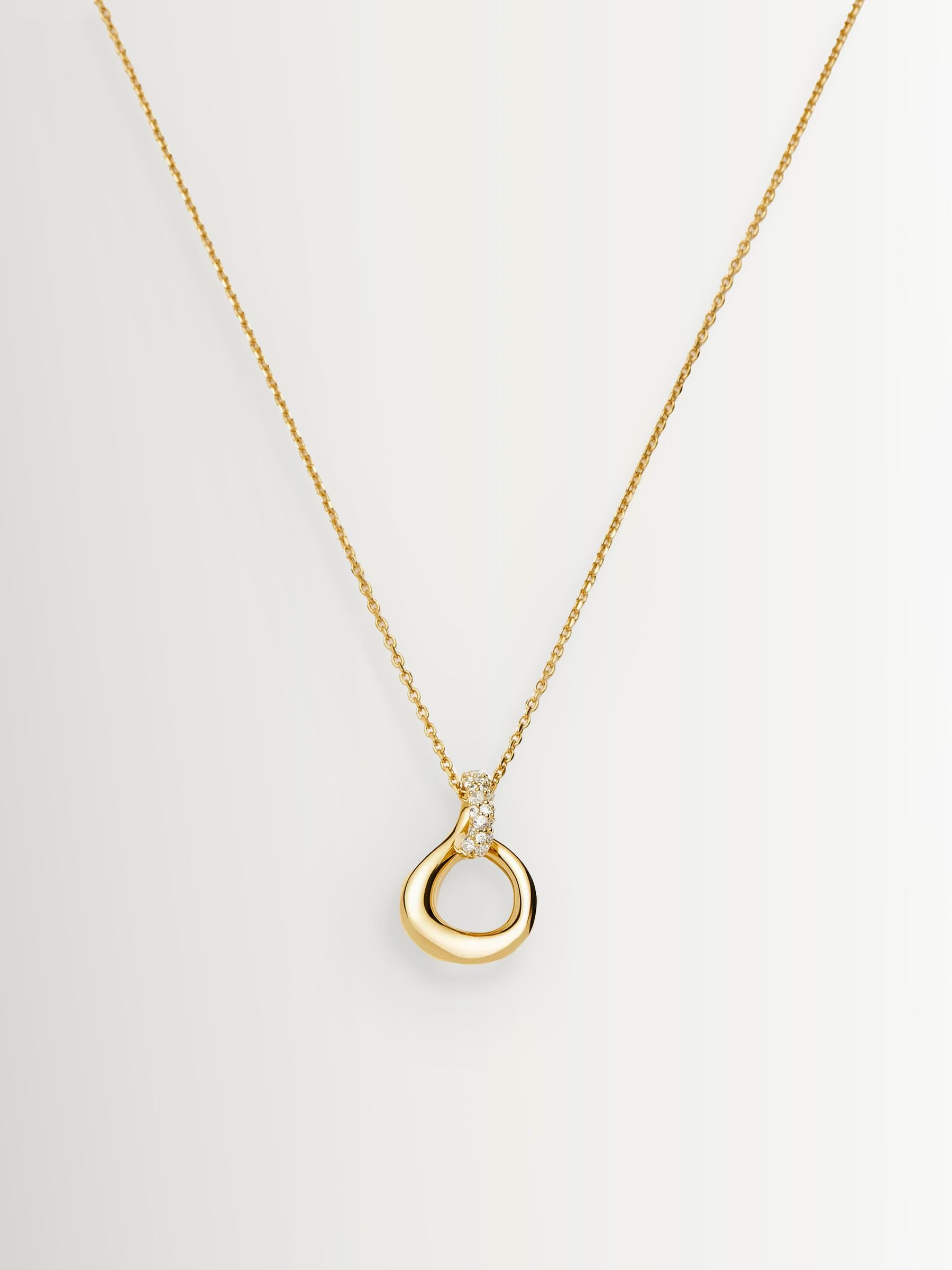 Missoma gold tone twisted pendant necklace - British product
