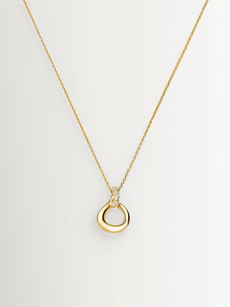Missoma gold tone twisted pendant necklace - British product