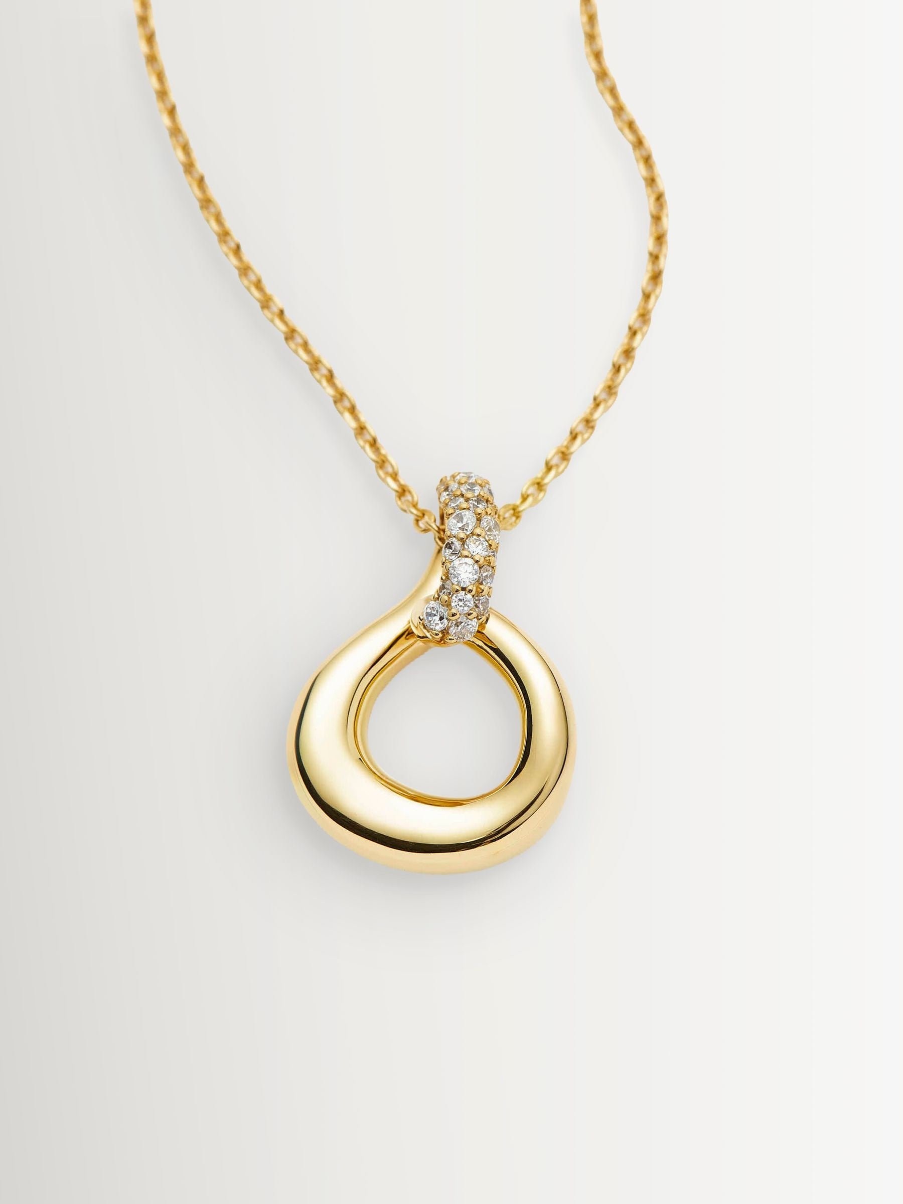 Missoma gold tone twisted pendant necklace - British product