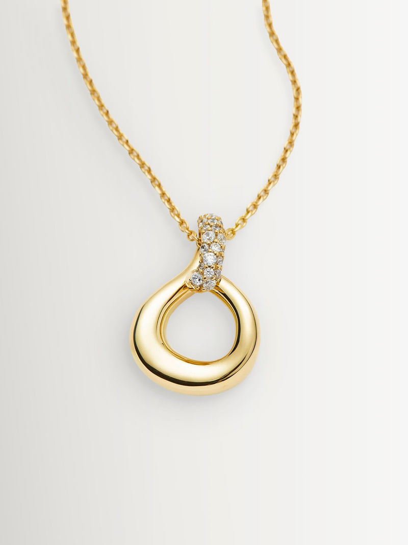 Missoma gold tone twisted pendant necklace - British product