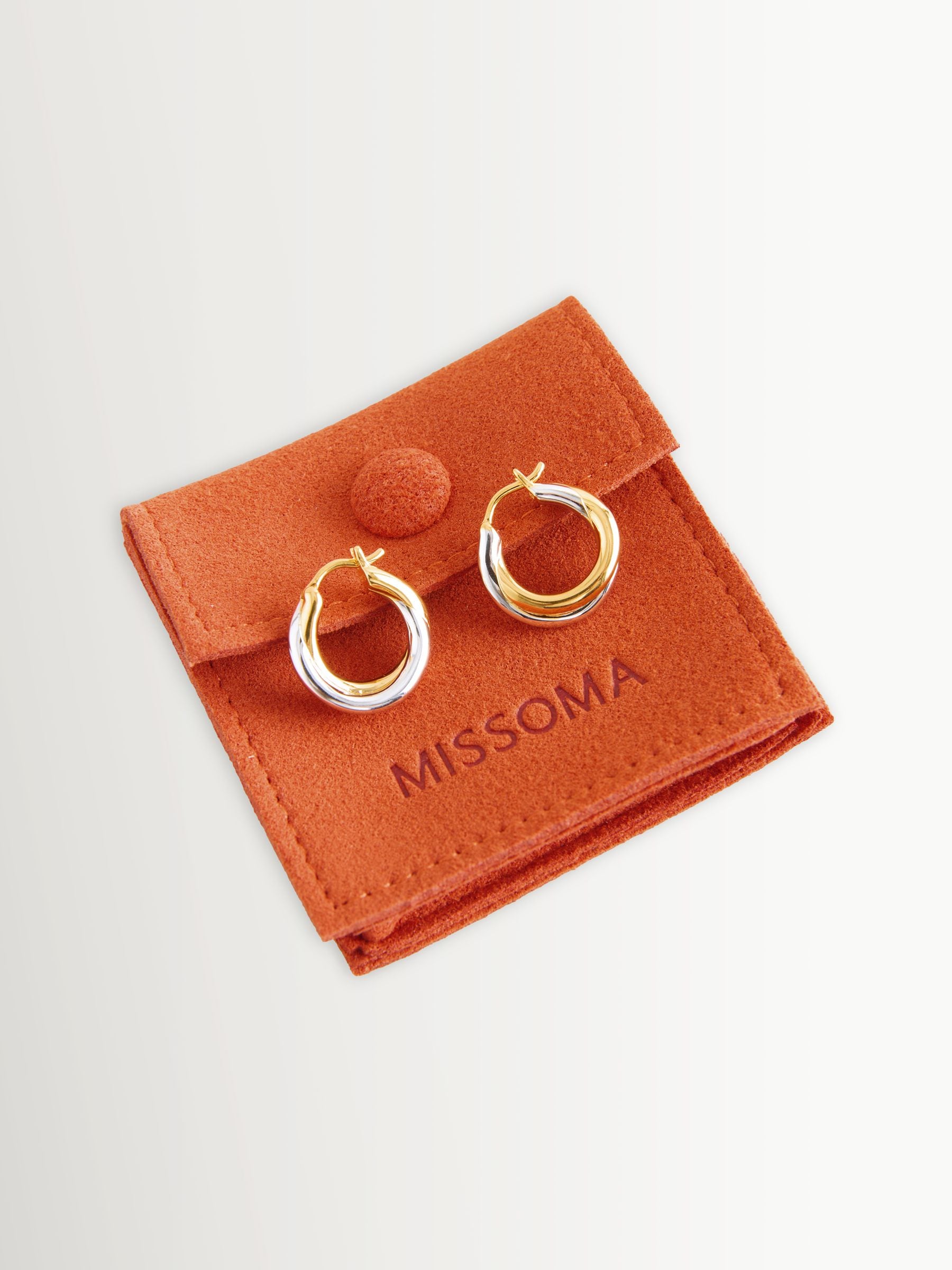 Missoma Lucy Williams Chunky Entwine small hoop earrings, UK version