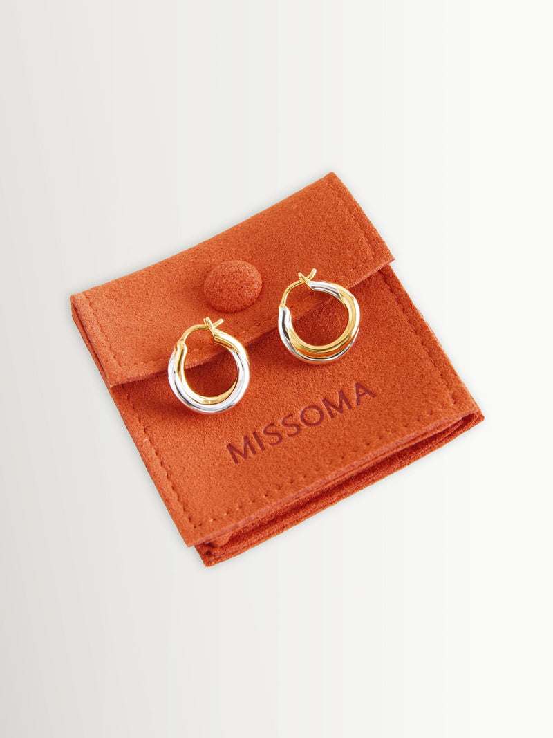 Missoma Lucy Williams Chunky Entwine small hoop earrings, UK version