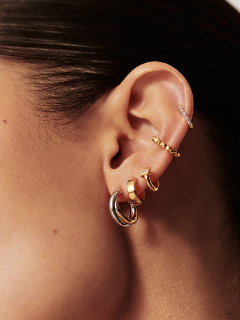 Missoma Lucy Williams Chunky Entwine small hoop earrings, UK version