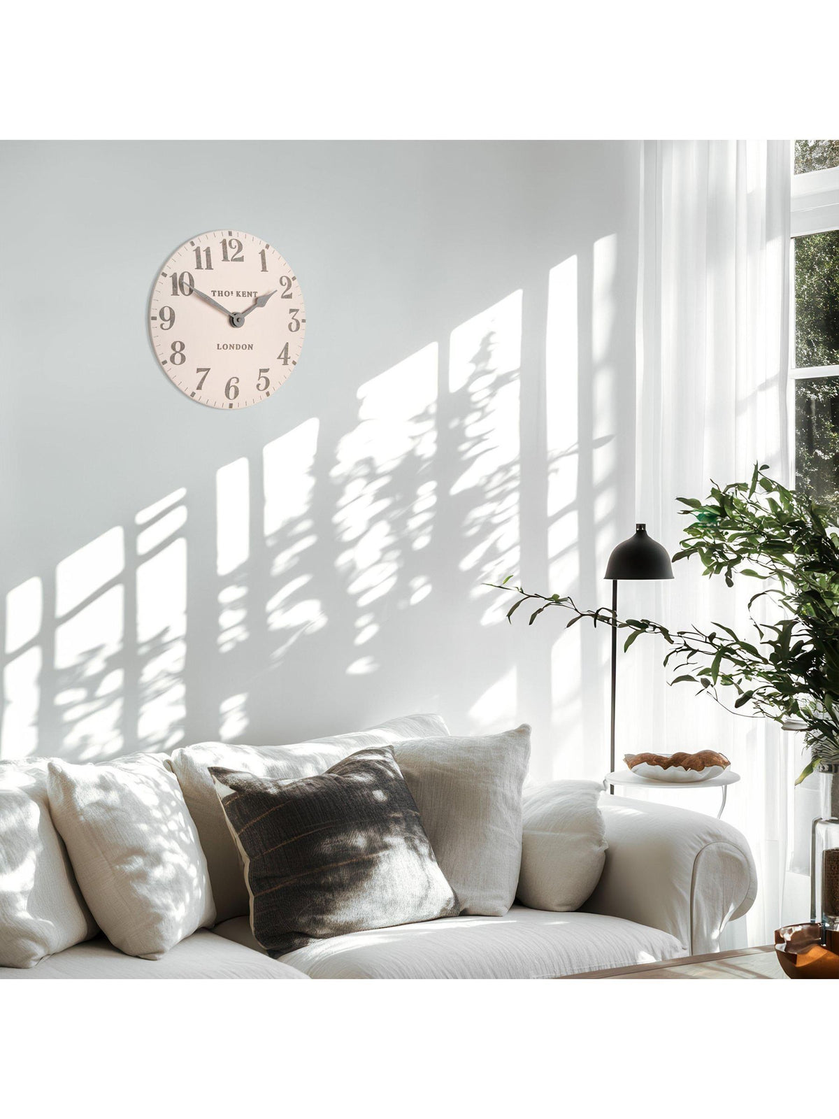 Thomas Kent Clocks Shy Pink 12 inch Willow Wall Clock (British brand)