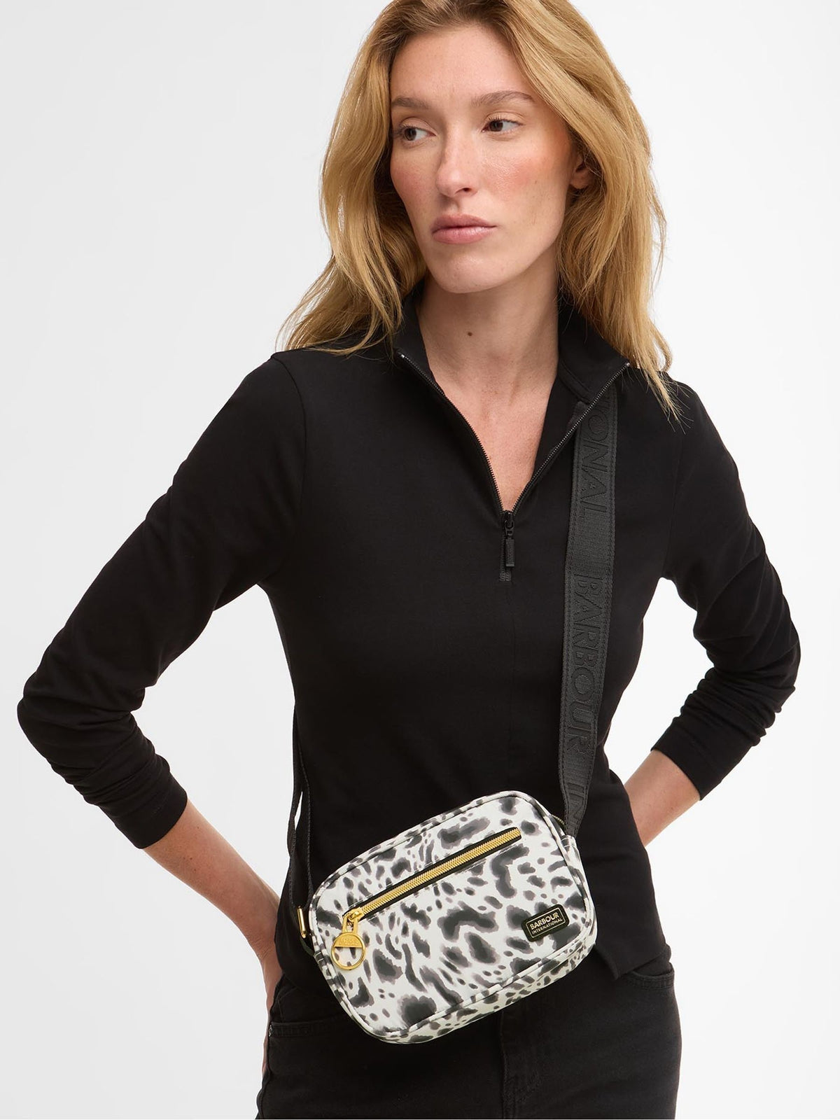 Barbour International Animal Boulevard Micro Crossbody Bag, imported from the UK
