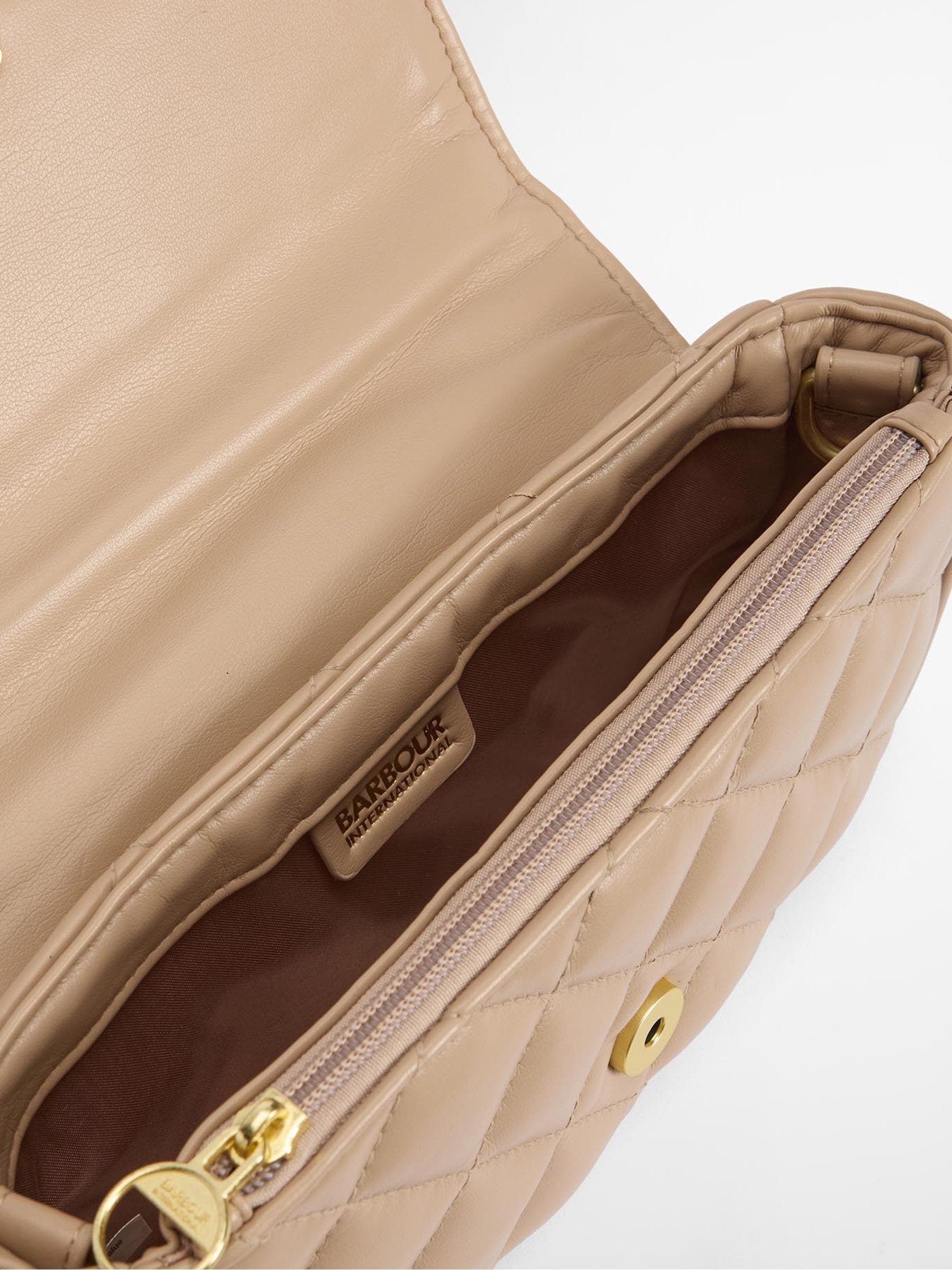 Barbour nude soft quilt mini Soho cross-body bag - British product
