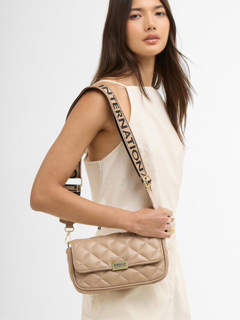 Barbour nude soft quilt mini Soho cross-body bag - British product
