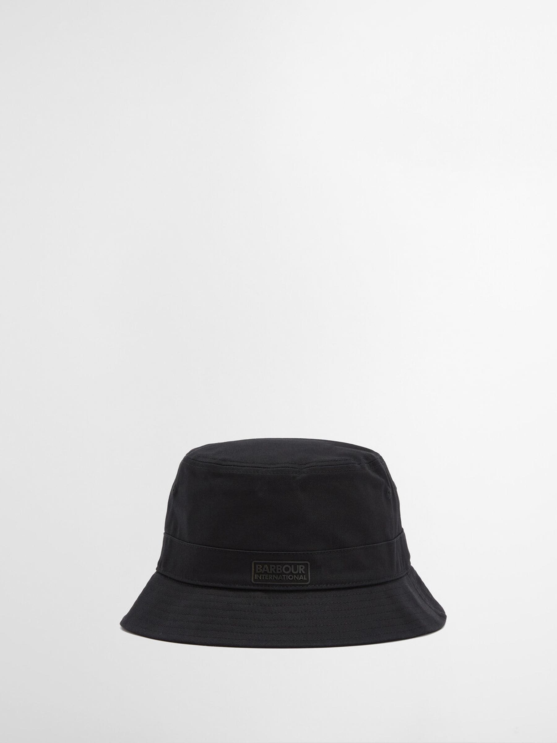 Barbour International black Norton drill bucket hat, UK version