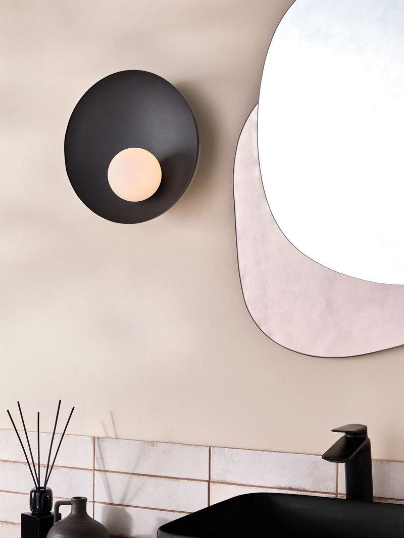 MADE.COM Black Malta Bathroom Wall Light