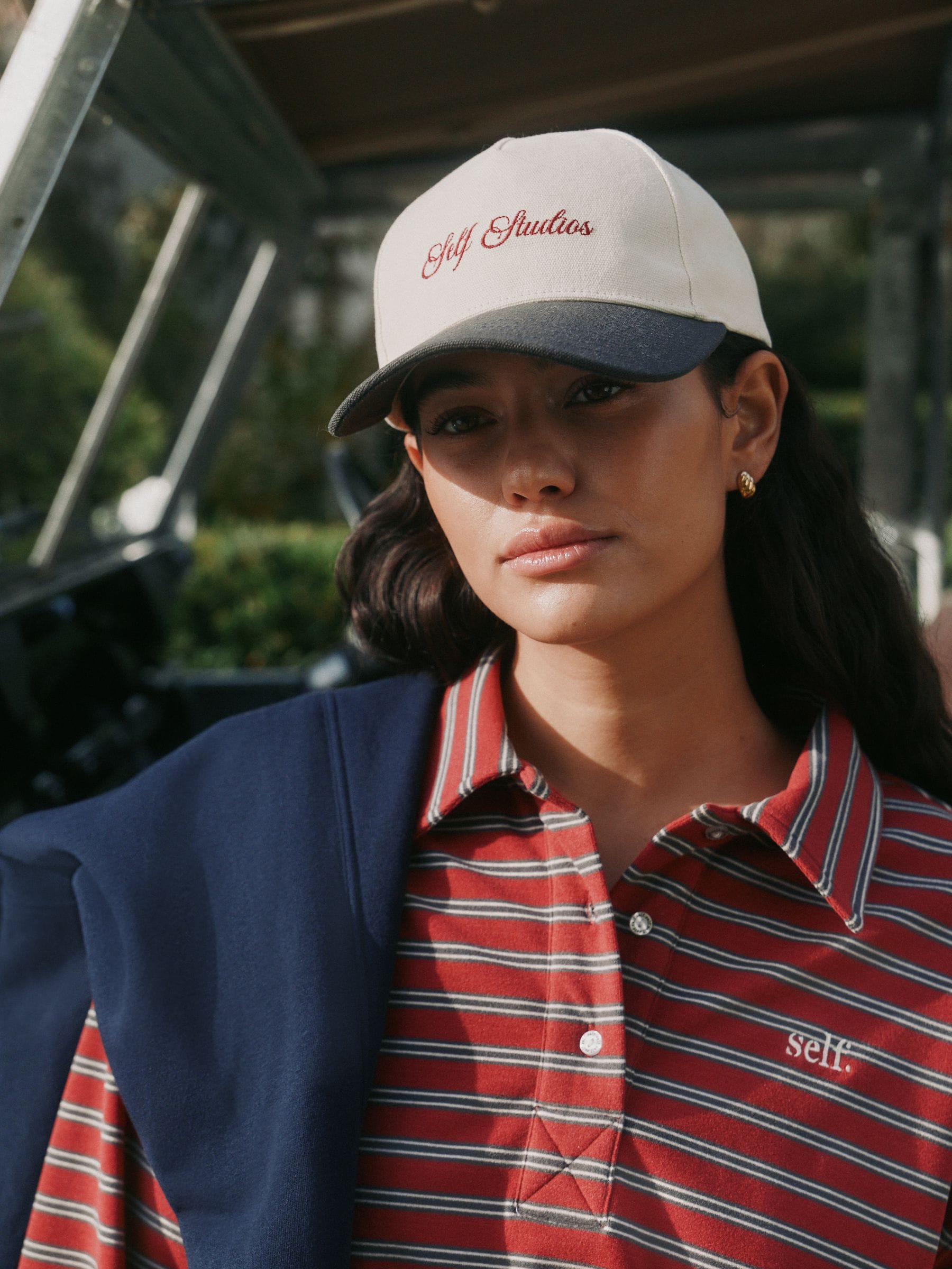 self. cream slogan cap, imported from the UK
