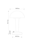 Brass N. Edgecote Marble rechargeable table lamp, imported from the UK