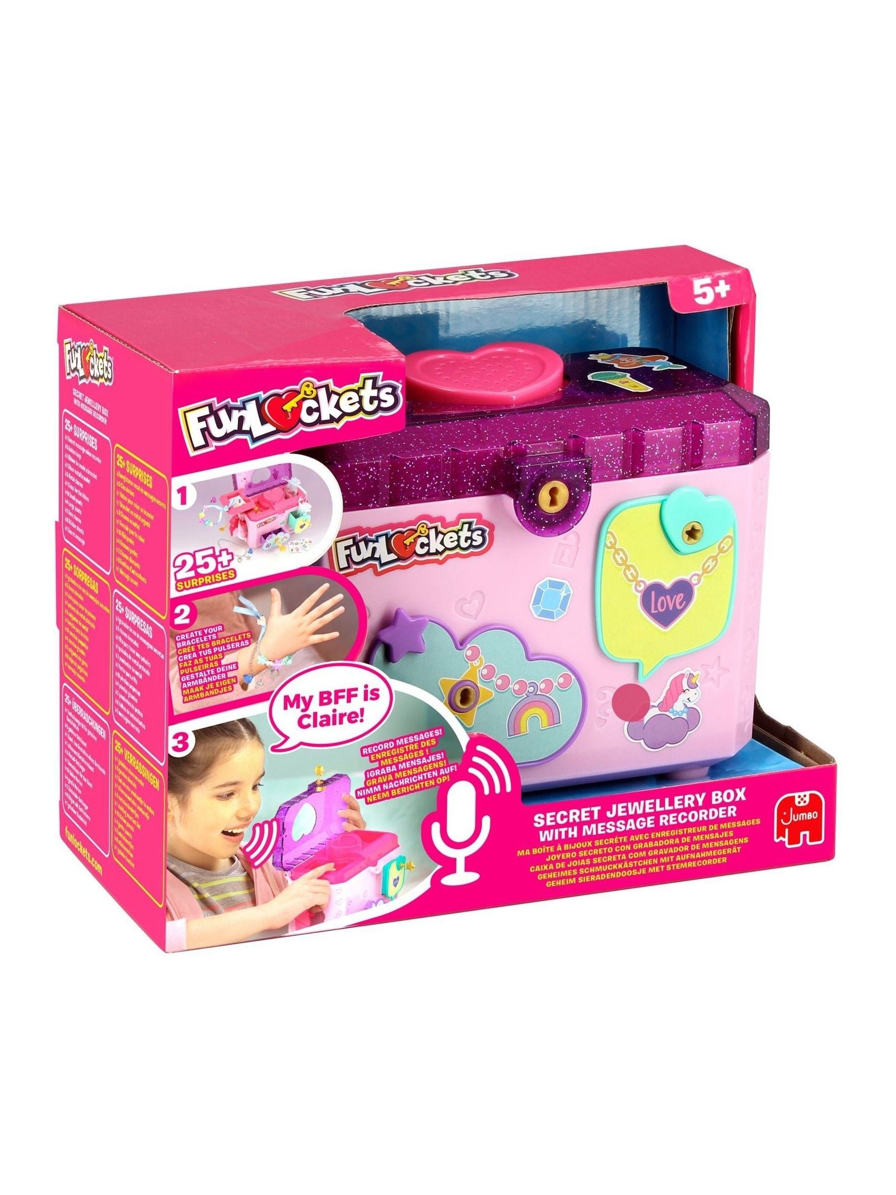 Galt Funlockets secret jewellery box with voice recorder, UK version