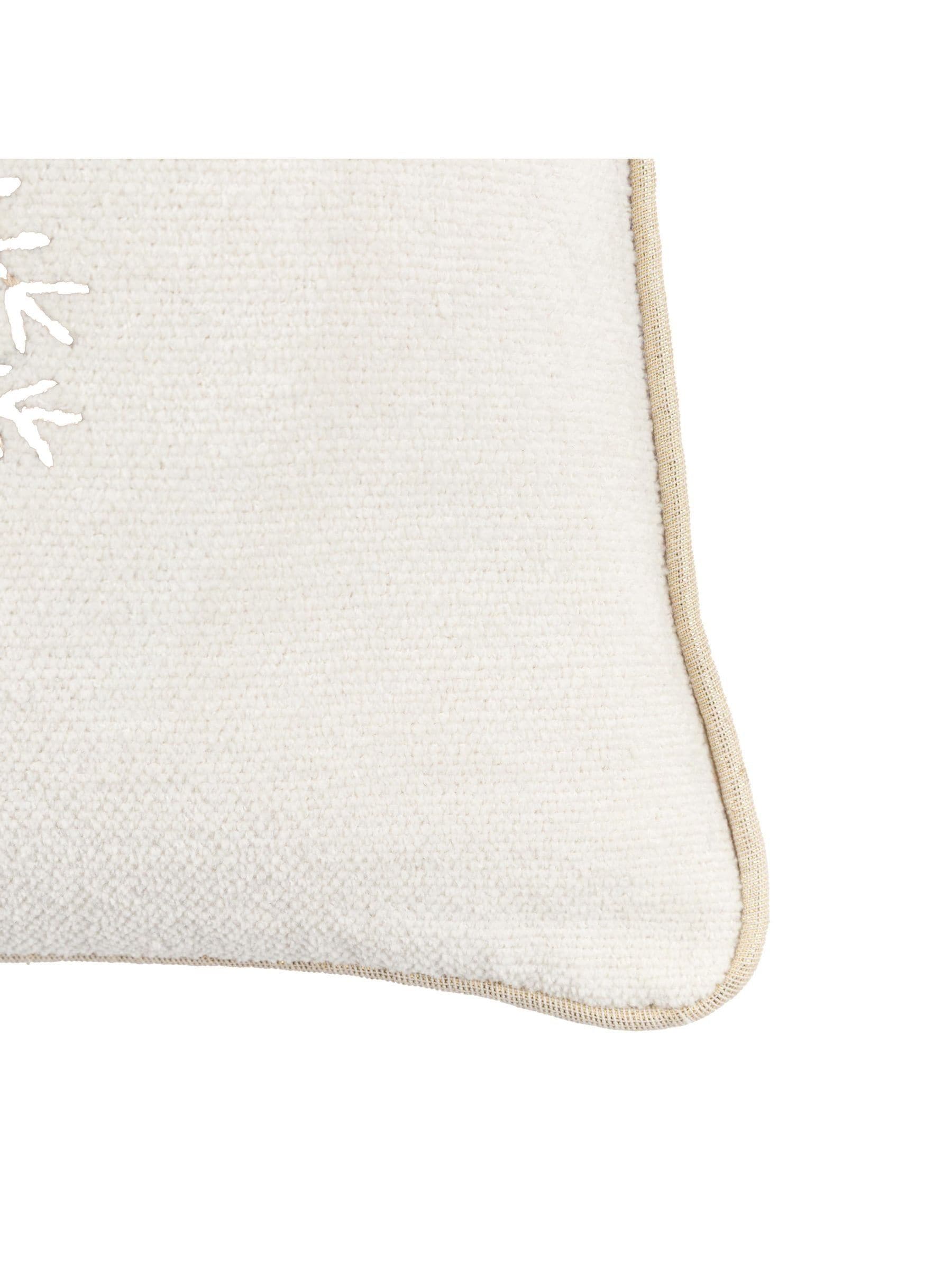 Gallery Home cream embroidered Christmas tree cushion 45cm (British brand)