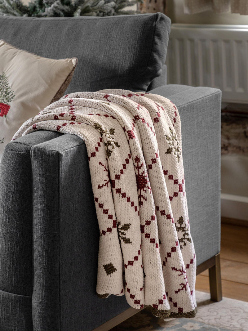 Gallery Home fairisle chenille throw one size - British product