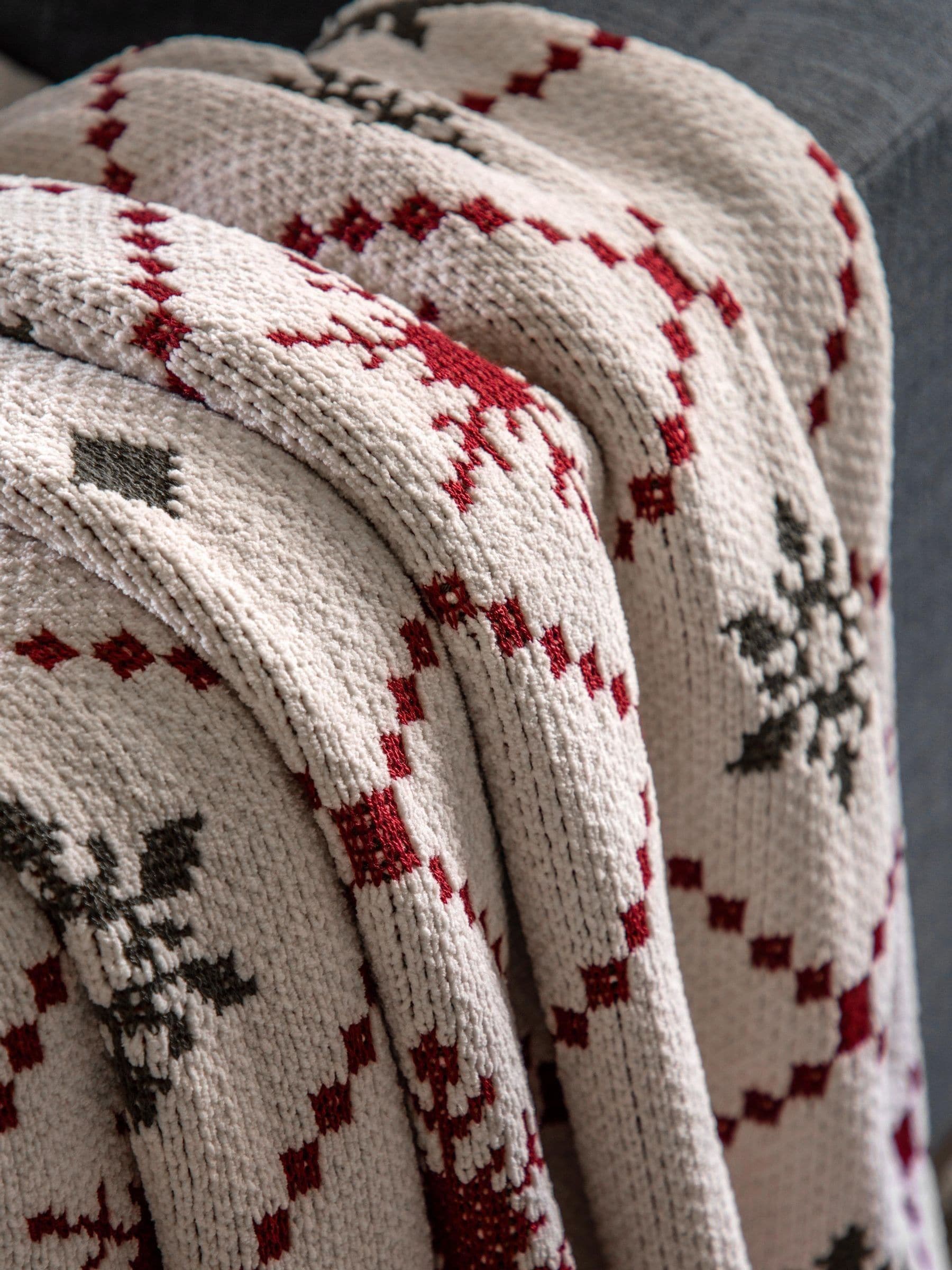 Gallery Home fairisle chenille throw one size - British product