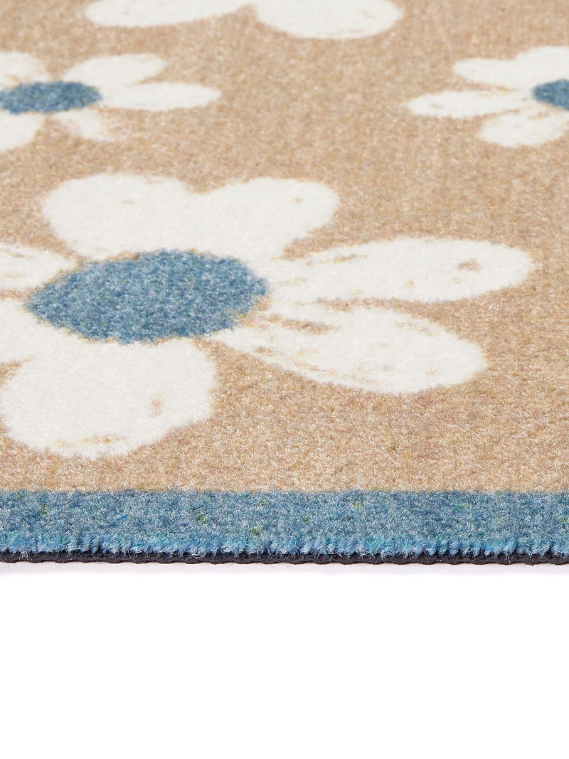 My Mat beige flower home runner 50x150cm, imported from the UK