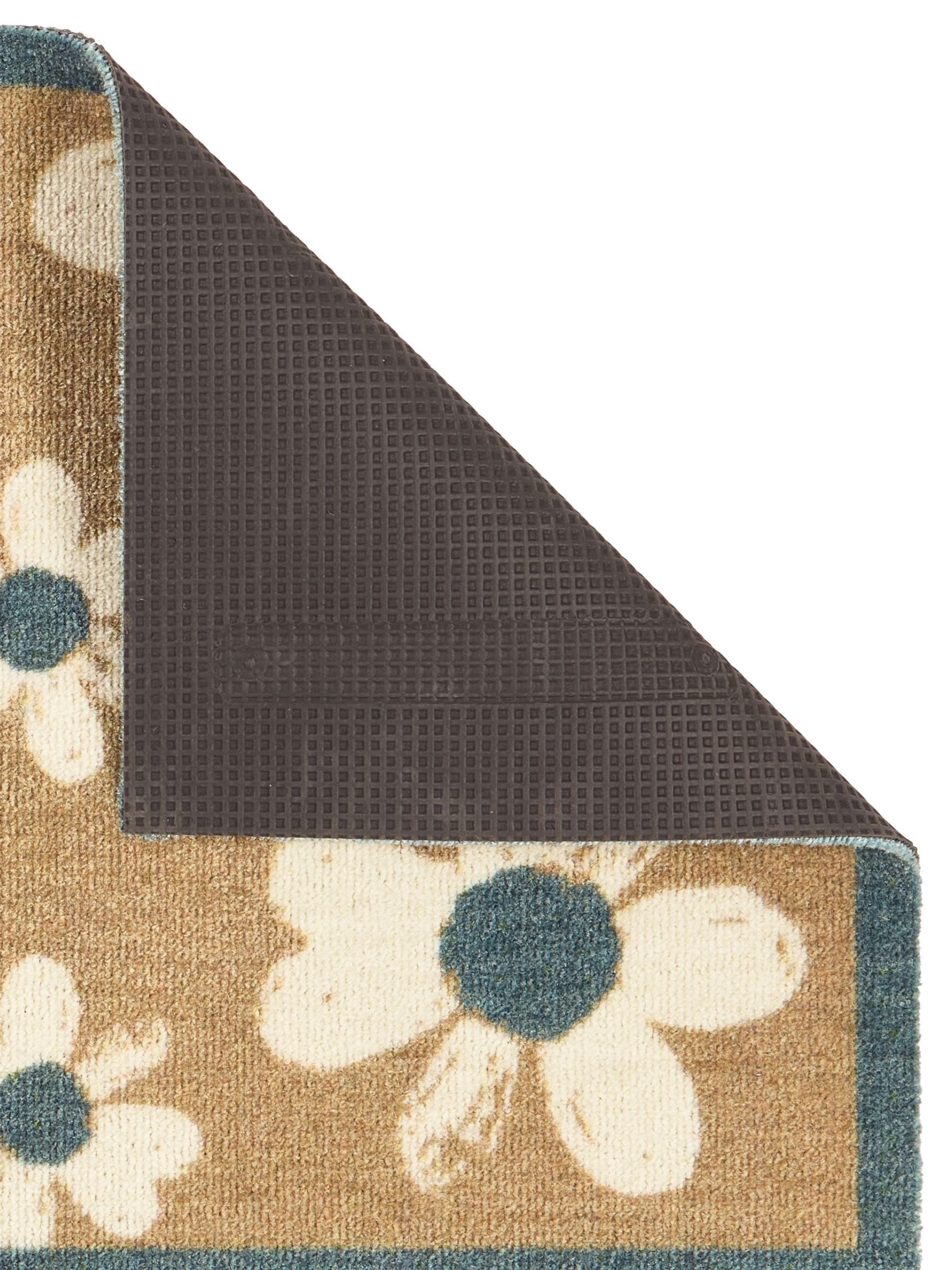 My Mat beige flower home runner 50x150cm, imported from the UK